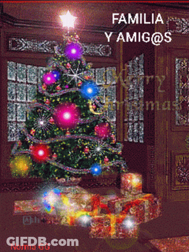 Norma Gg Has Created A Christmas Tree With Gifts Underneath It GIF