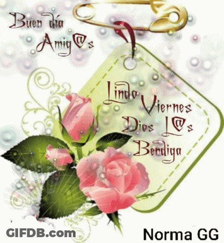 Norma Gg Has Created A Greeting Card With Pink Flowers GIF