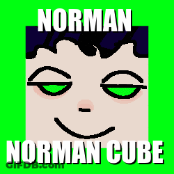 Norman Norman Cube With A Green Background GIF