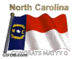 North Carolina Flag Waving Congrats Matty G GIF