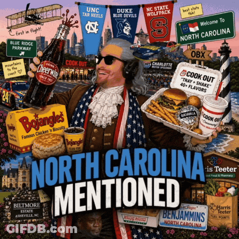 North Carolina Man Holding Cheerwine Bottle GIF