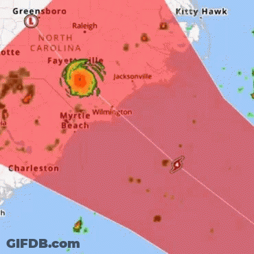 North Carolina Map Kitty Hawk Myrtle Beach GIF