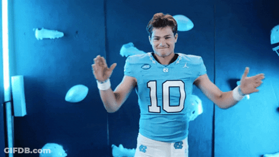 North Carolina Tar Heels Drake Maye Applauding GIF