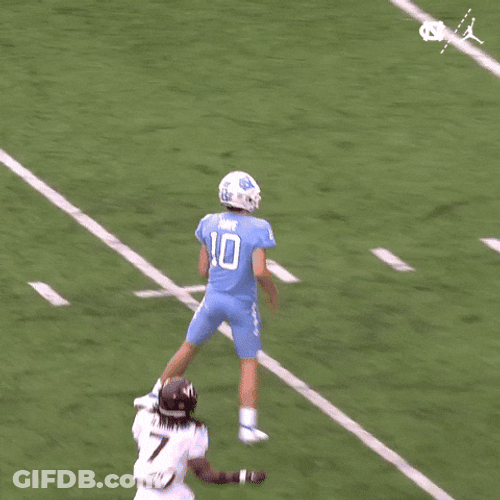 North Carolina Tar Heels Drake Maye Celebrating GIF