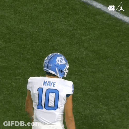 North Carolina Tar Heels Drake Maye Fist Pump GIF