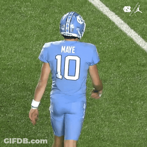 North Carolina Tar Heels Drake Maye Shaking Fist GIF