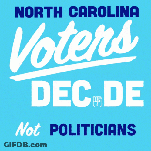 North Carolina Voters Decide Sign GIF