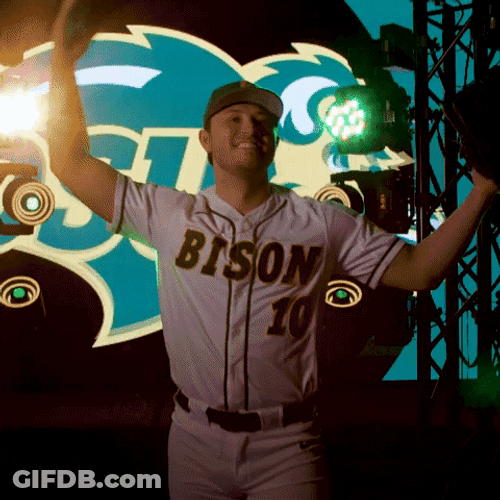North Dakota State Athlete Cheer Up Sign GIF