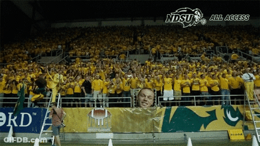 North Dakota State Fans Hype Up GIF