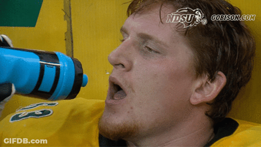 North Dakota State Football Drinking Water GIF