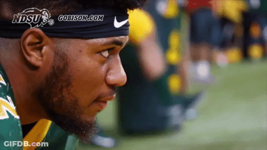 North Dakota State Football Player Contemplating GIF