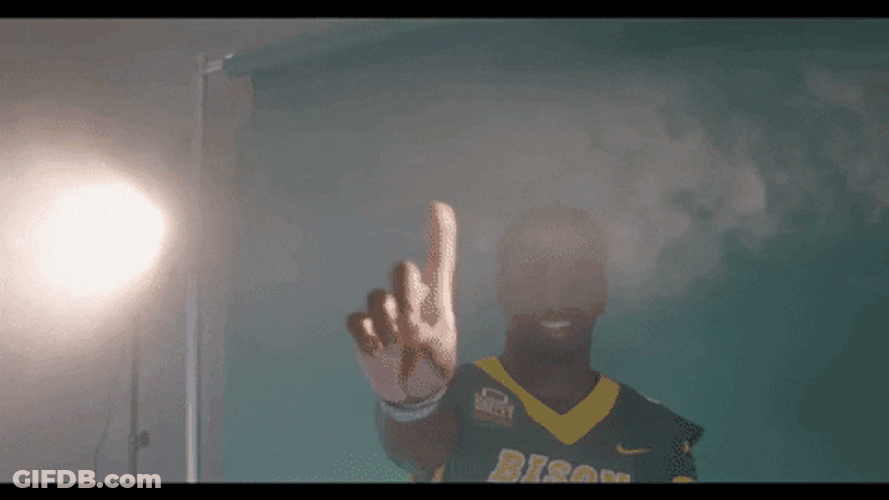 North Dakota State Football Player No Sign GIF