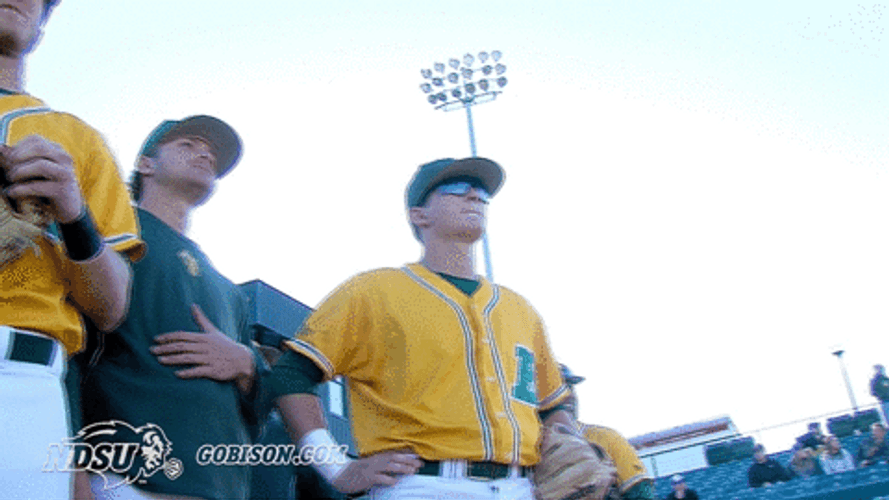 North Dakota State Football Players Standing GIF