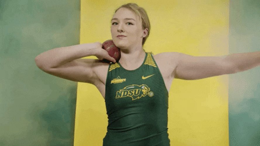 North Dakota State Girl Athlete Toned Arms GIF