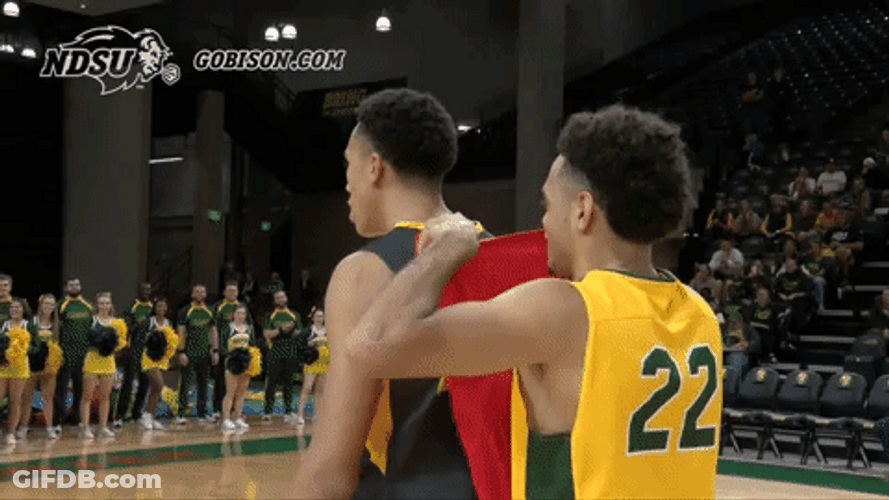 North Dakota State Player Tie Cape GIF