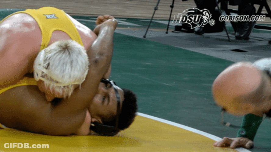 North Dakota State Wrestling On Court GIF