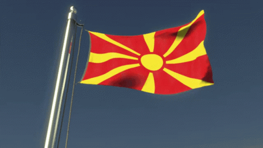 North Macedonia Flag Waving GIF