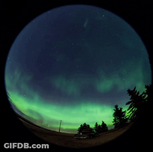 Northern Lights On A Camera GIF