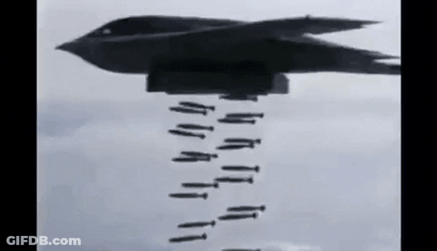 Northrop Grumman Dropping Atomic Bombs GIF