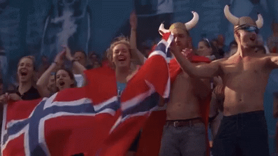 Norway Fans Cheering GIF