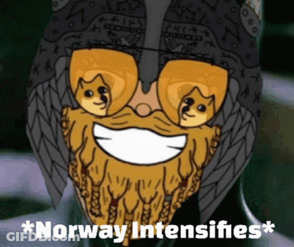 Norway Intensifies Animated Viking GIF