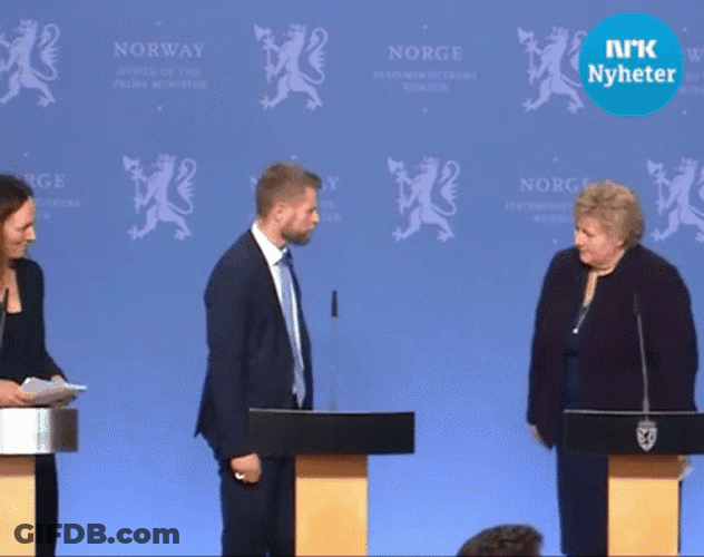 Norway Politician Handshake Fail GIF