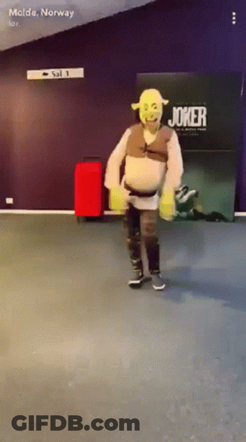 Norway Shrek Dancing Floss GIF