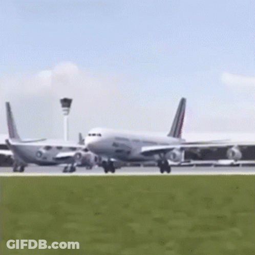 Norwegian Airlines Plane Taking Off GIF