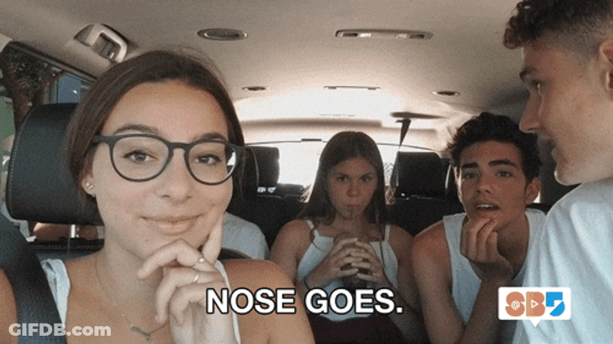 Nose Goes Family In A Car GIF