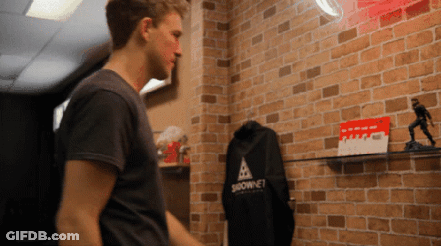 Nose Goes Man Black And White GIF