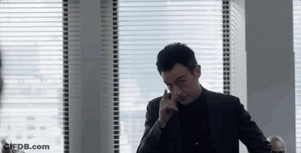 Nose Goes Man In Black Suit GIF