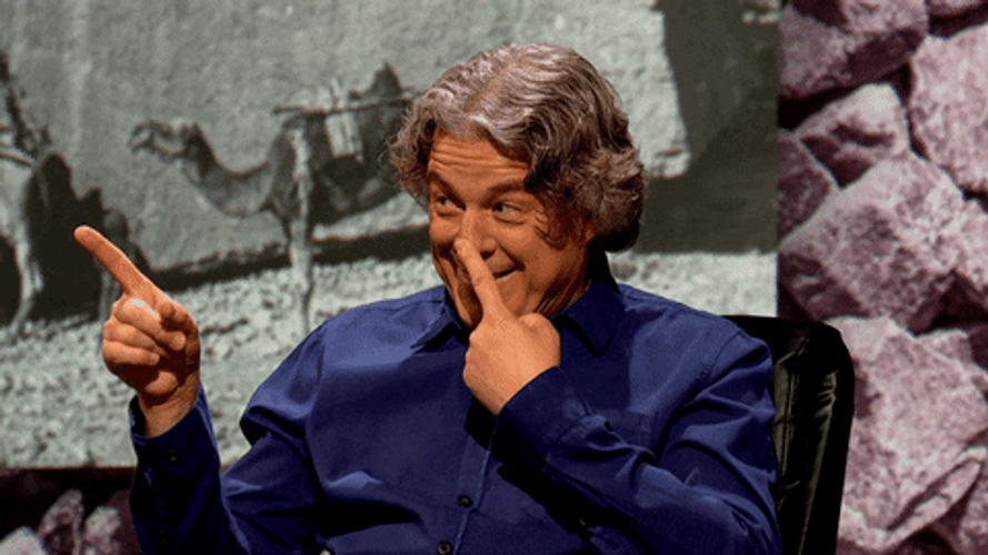 Nose Goes Man Wearing Blue Long Sleeve Top GIF
