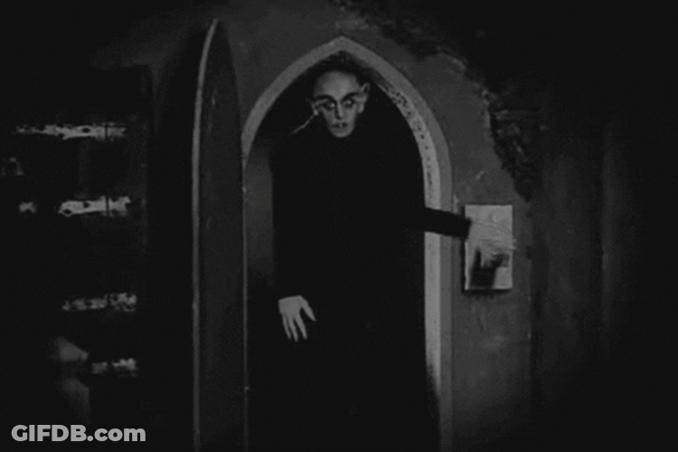 Nosferatu Flipping Light Switch GIF