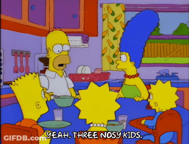 Nosy Kids The Simpsons Family GIF