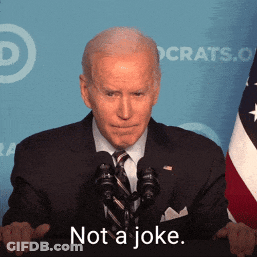 Not A Joke Biden Ice Cream GIF