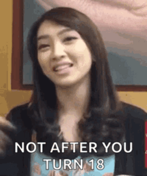 Not After 18 Asian Girl Shy Laughing GIF