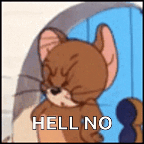 Not Agree Tom And Jerry Hell No GIF
