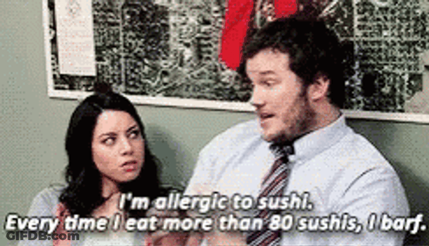 Not Allergic To Sushi GIF