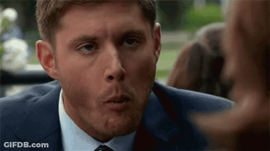 Not Amused Jensen Ackles Chewing GIF