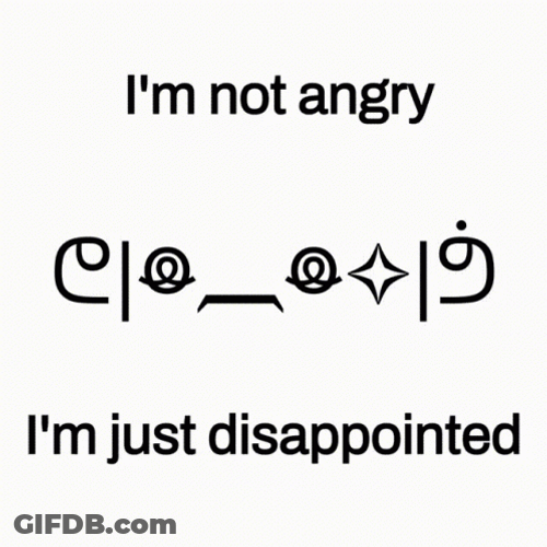 Not Angry Lenny Face Just Disappointed GIF