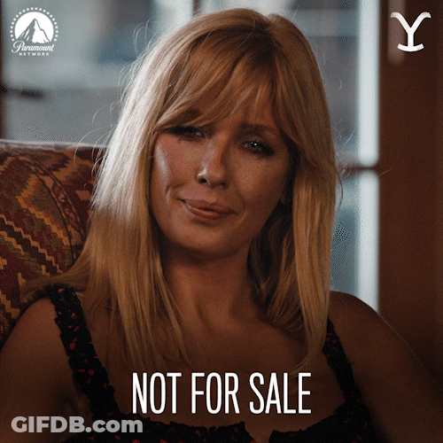Not For Sale Beth Dutton GIF
