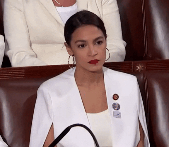 Not Impressed Alexandria Ocasio-Cortez GIF