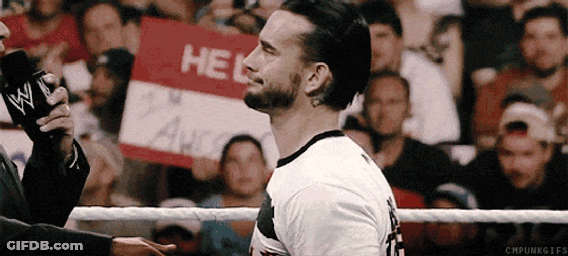 Not Impressed CM Punk Smirking GIF