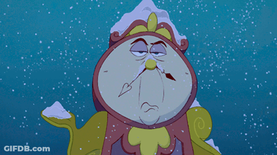 Not Impressed Cogsworth Stare GIF