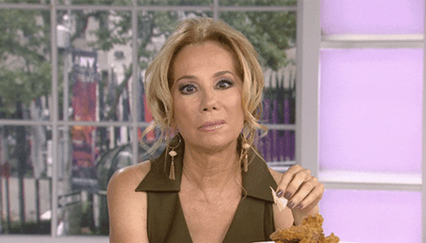 Not Impressed Eating Kathie Lee Gifford GIF