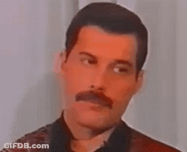 Not Impressed Freddy Mercury Eye Roll GIF