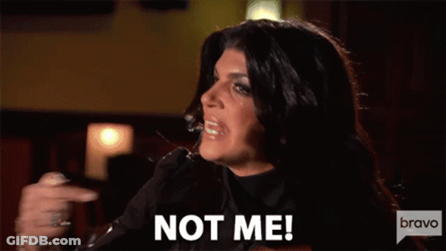 Not Me Housewife Fingerpointing GIF