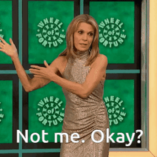 Not Me Okay Vanna White GIF