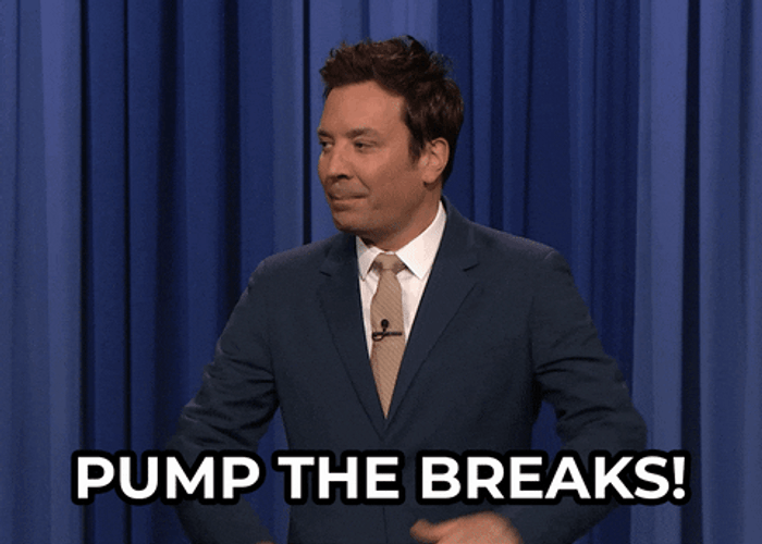 Not So Fast My Friend Pump The Breaks GIF