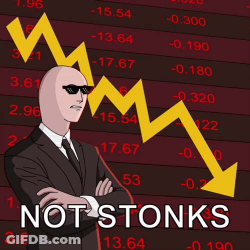 Not Stonks Meme Man Wearing Sunglasses GIF